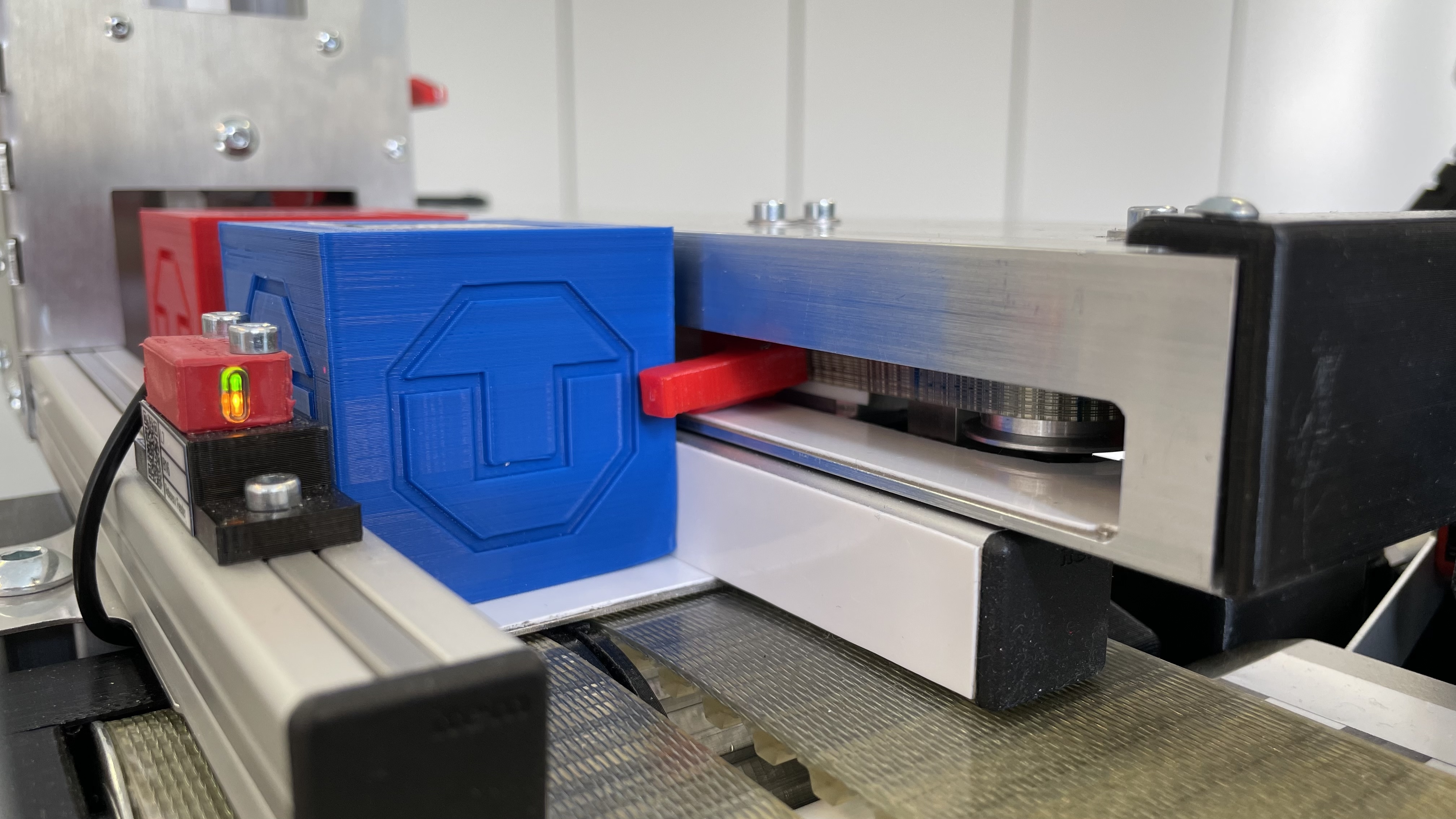 Detailaufnahme Antrieb und Referenzierung.