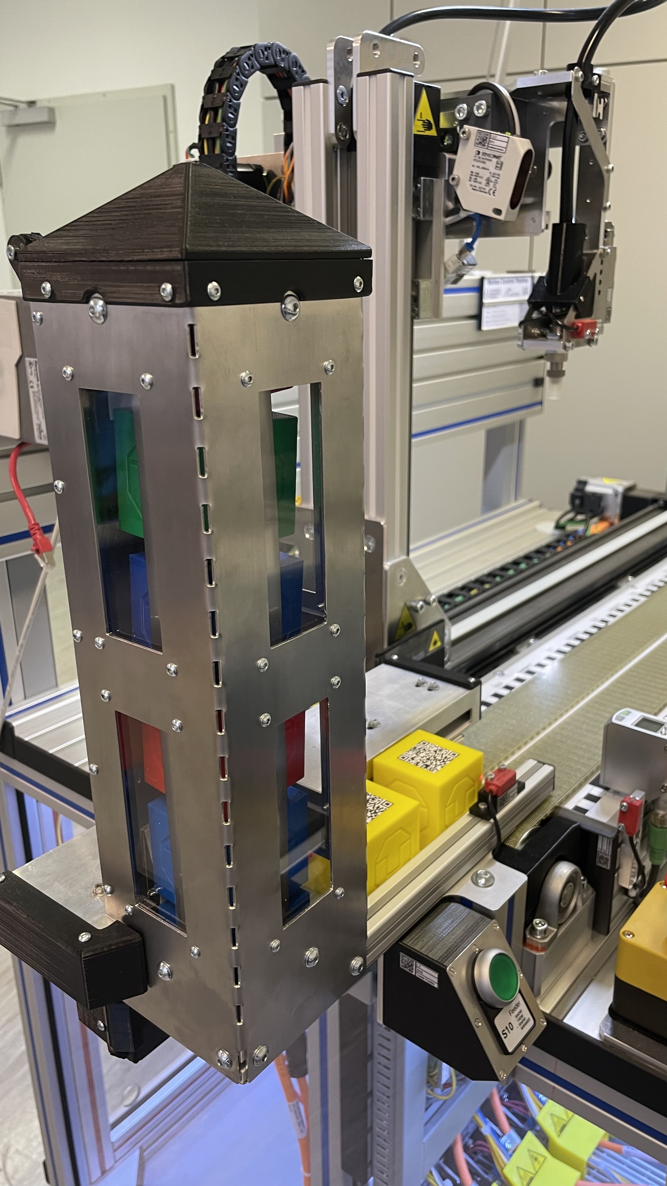 Detailaufnahme des Probekörpermagazins.